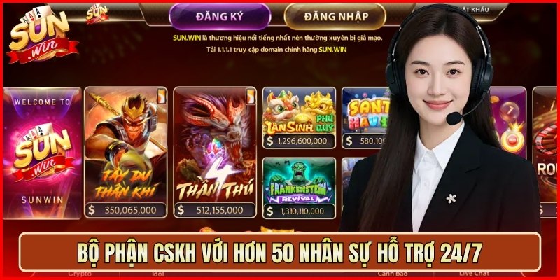 Bộ phận CSKH với hơn 50 nhân sự hỗ trợ 24/7